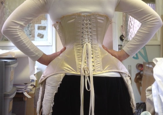 Corset toile and image (C) Sparklewren Bespoke Corsetry, 2015