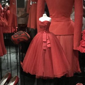Miniature replica of the Christian Dior "Zaire" gown, A/W 1954, as seen at the Musee des Arts Decoratifs, Paris, Sept 2017. Photo (c) Cathy Hay